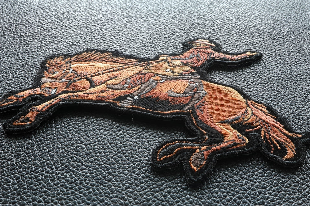 Cowboy Horse Embroidered Patch stitching detail