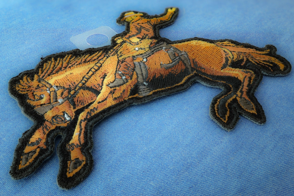 Cowboy Horse Patch Add Western Charm to Any Outfit ( 4 x 3 inches )