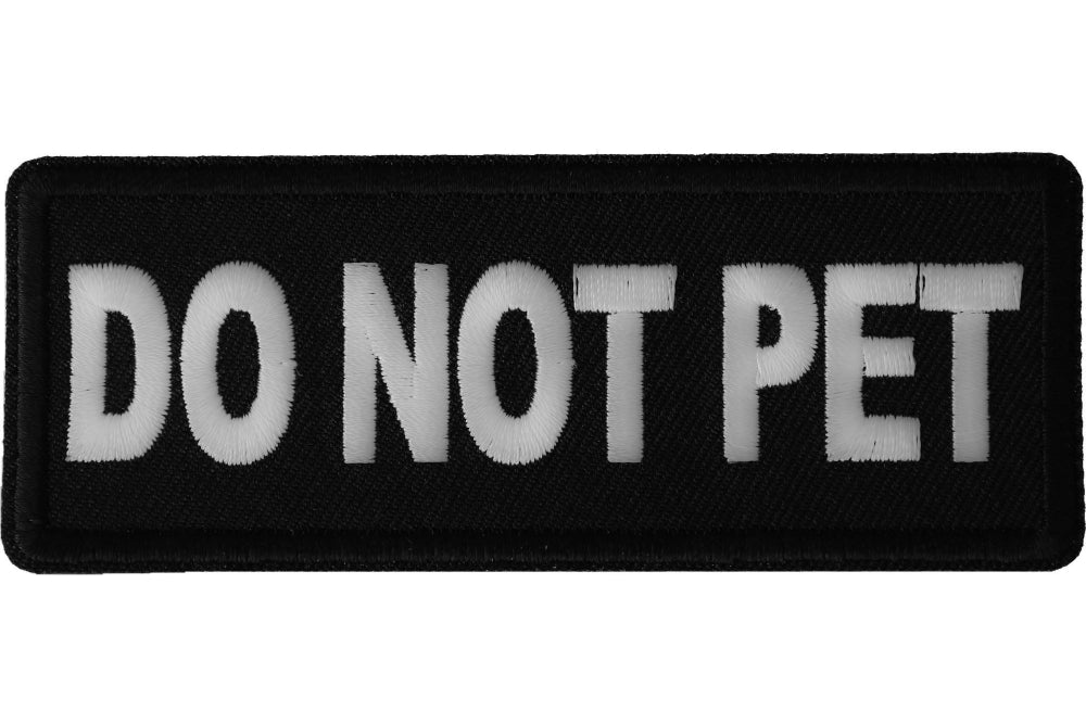 Do Not Pet Embroidered Patch apparel application view