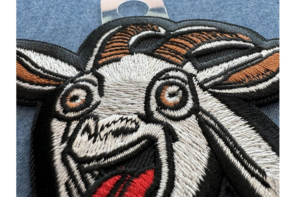 GOAT Iron-On Patch – A Funny and Unique Embroidered Patch ( 3.5 x 3 inches )