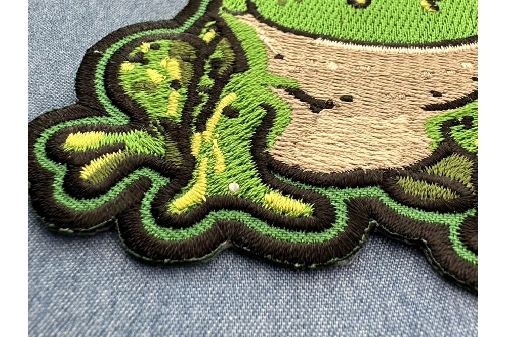 Green Frog Embroidered Patch alternate product view