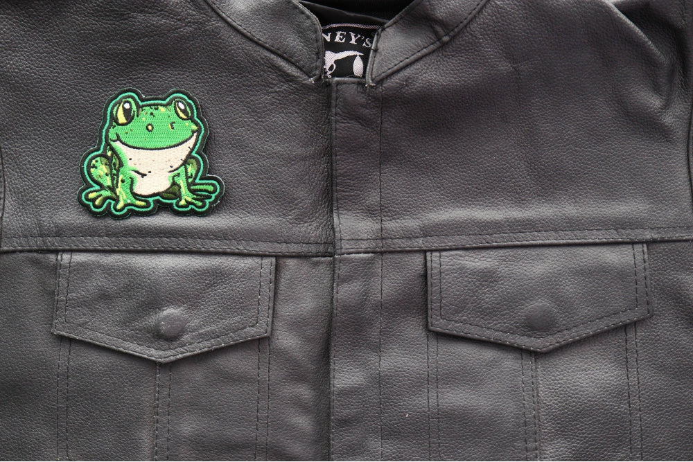 Green Frog Embroidered Patch additional product view