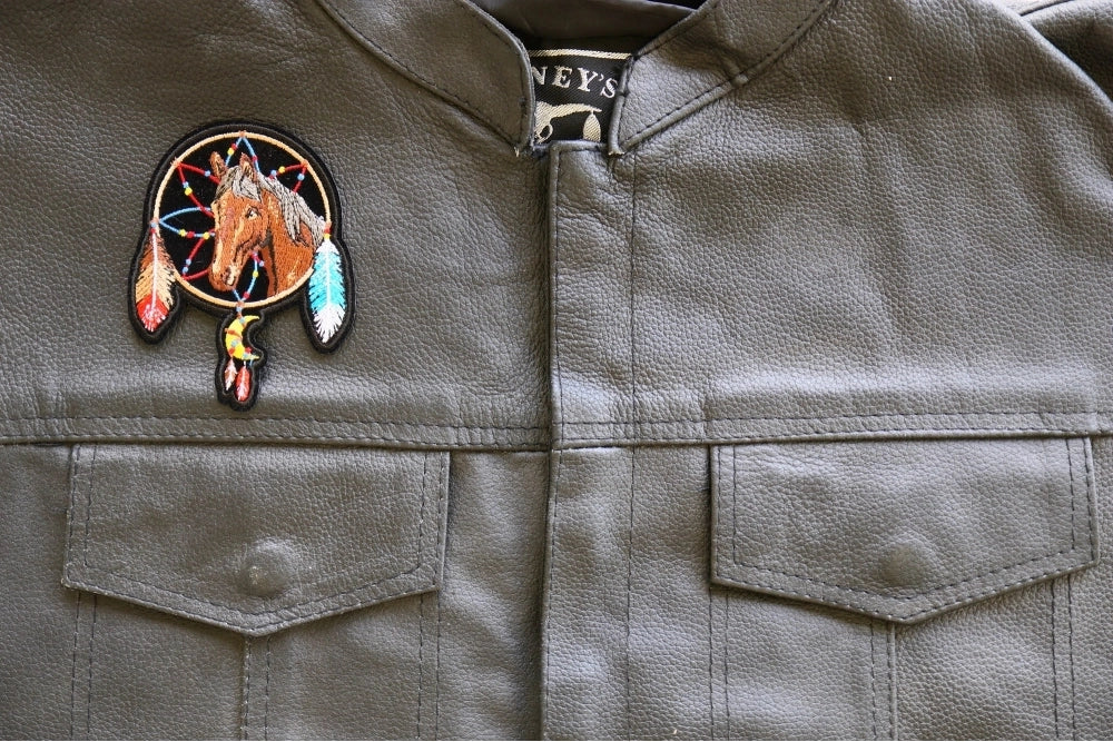Horse Dreamcatcher Embroidered Patch apparel application view