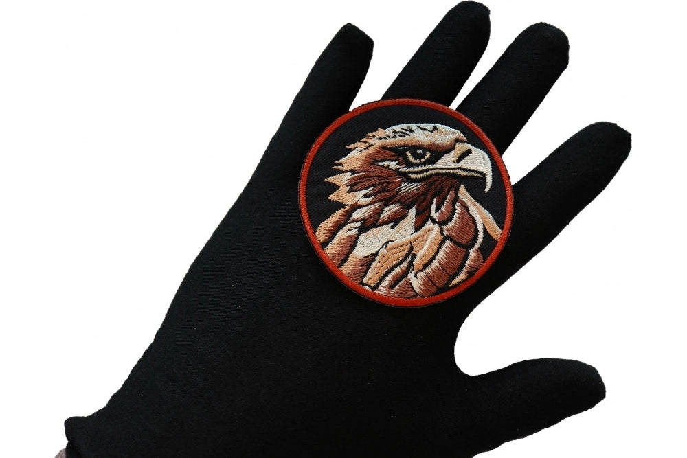 Swift Hawk Embroidered Patch shown for scale