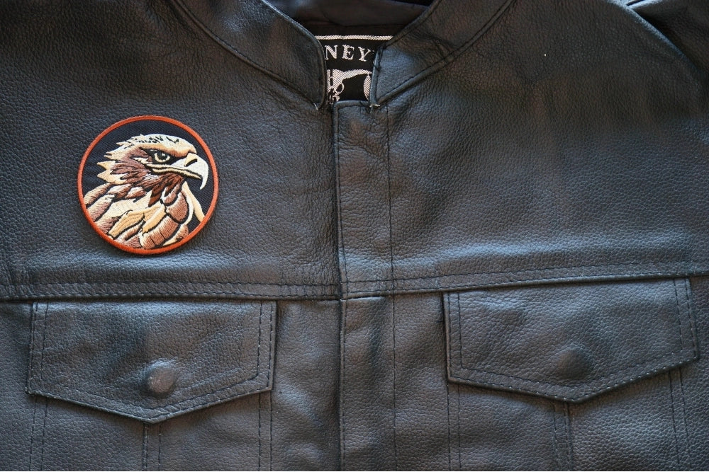 Swift Hawk Embroidered Patch stitching detail