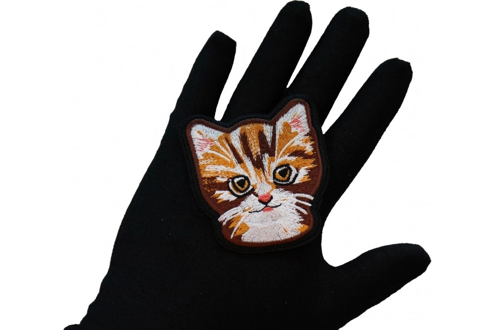 Sweet Kitty Cat Embroidered Patch stitching detail