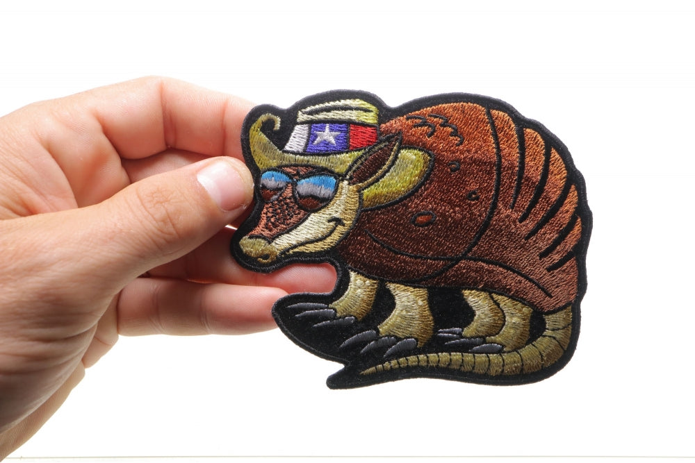 Texas Armadillo Embroidered Patch additional product view