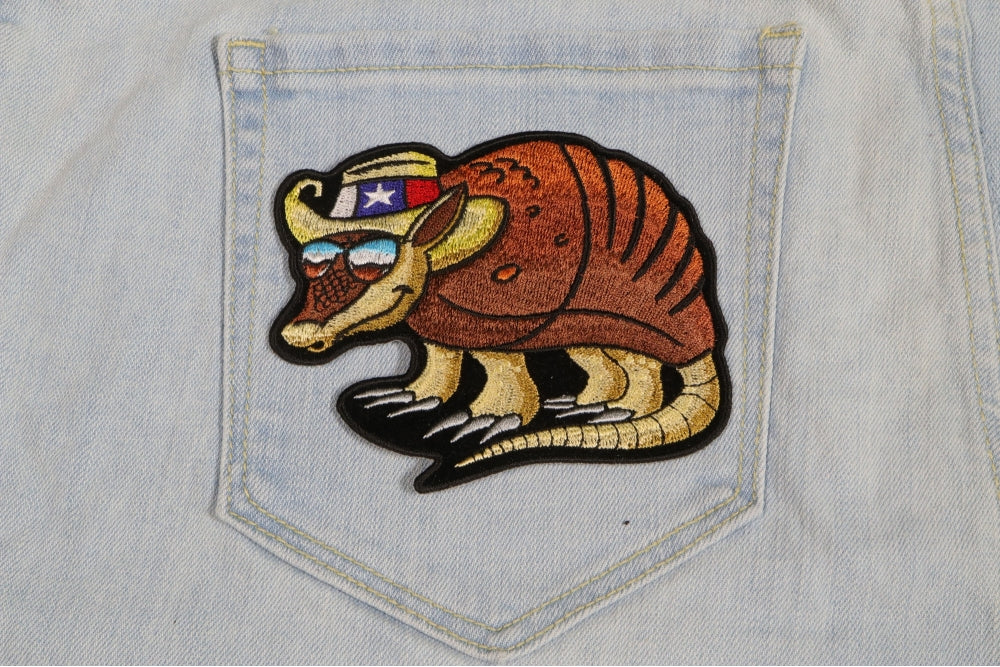 Texas Armadillo Embroidered Patch alternate product view
