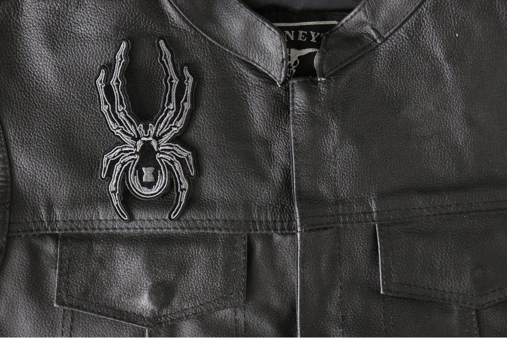 Arachnid embroidered spider patch apparel application