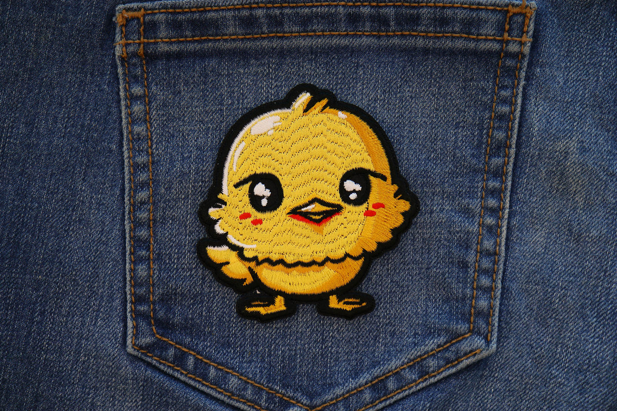 Baby Chick Embroidered Patch apparel application view