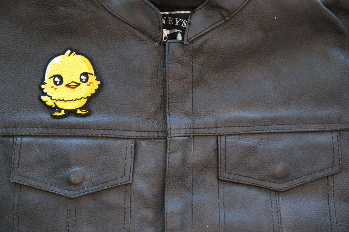 Baby Chick Embroidered Patch stitching detail