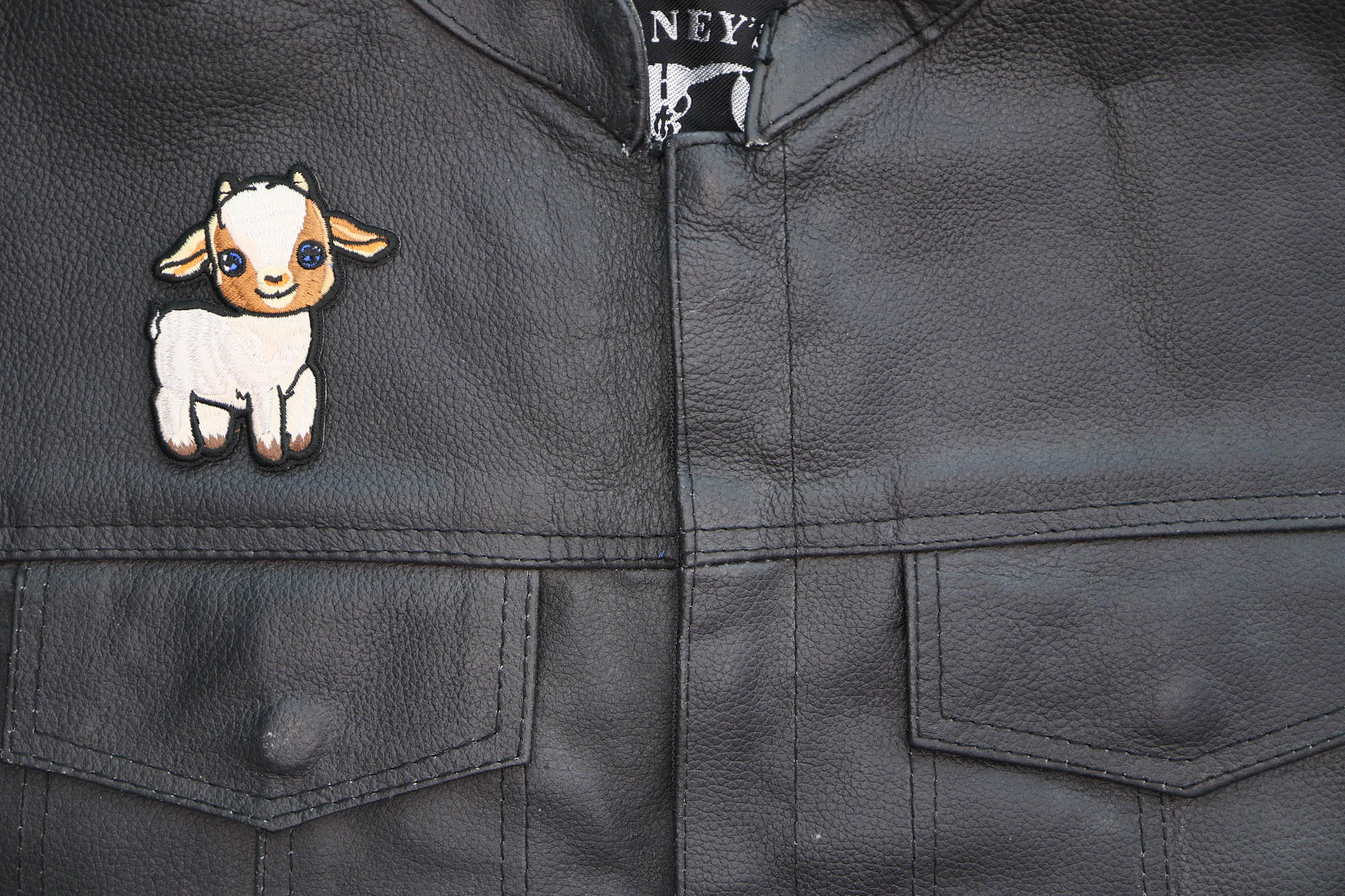 Baby Goat Patch – Adorable and Playful Embroidered Patchn   ( 3 x 3 inches )