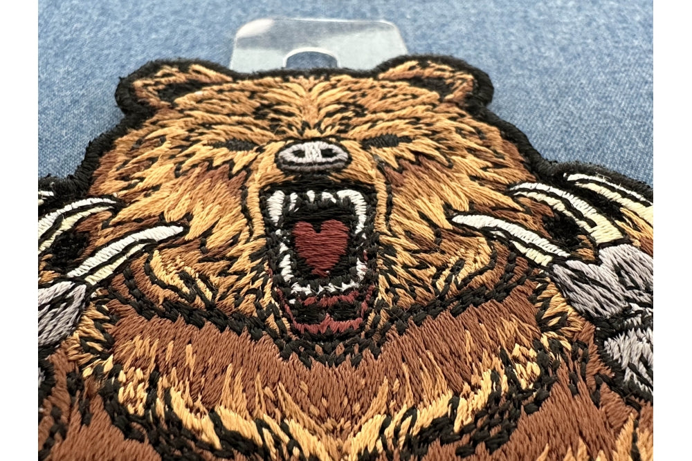 Brown Bear Claws Embroidered Patch alternate angle