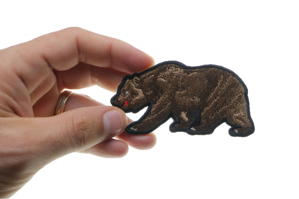 California Bear Embroidered Patch reverse and construction view