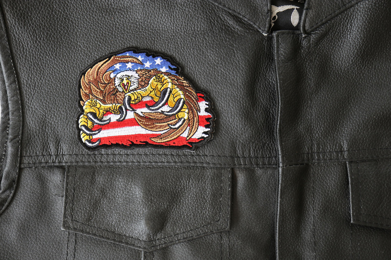 Giant Talons American Eagle Embroidered Patch apparel application view
