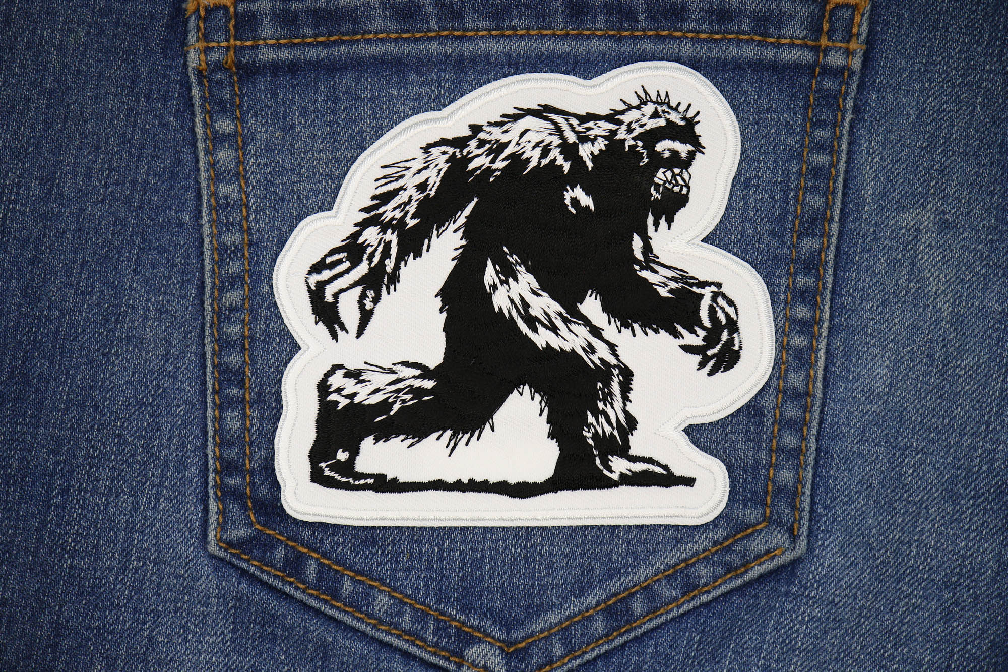 Bigfoot Patch – Unique Embroidered Patches for Jackets, Bags & Hats ( 4 x 4 inches )