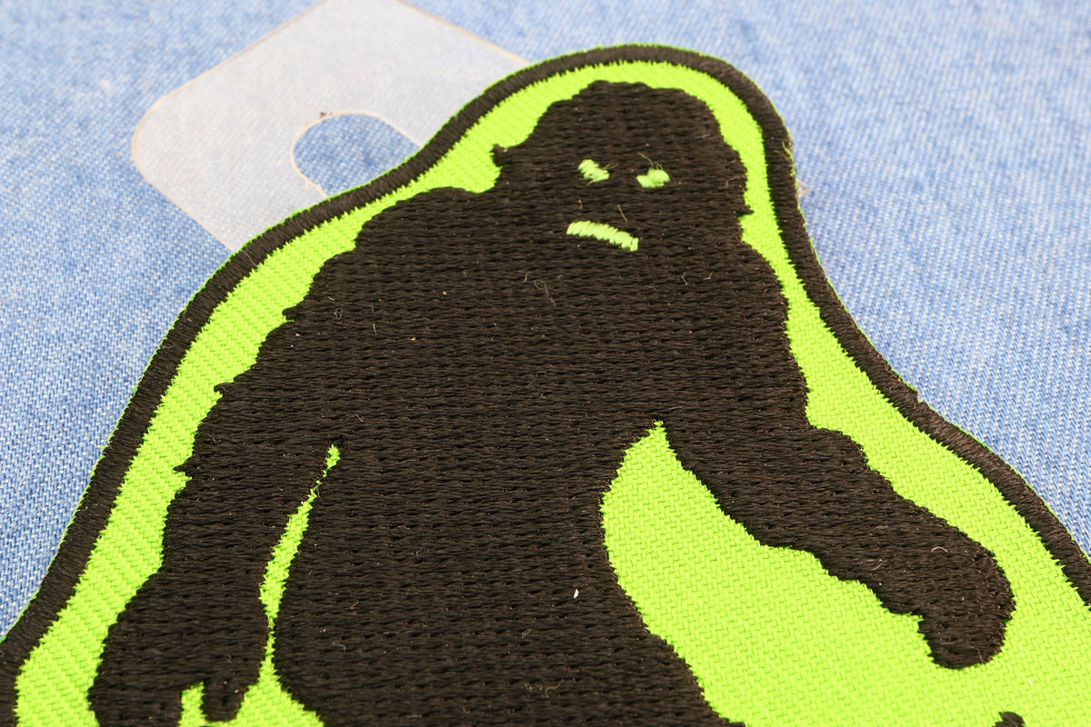Big Foot Sasquatch Embroidered Patch shown for scale