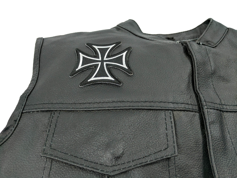 Biker Cross Embroidered Patch