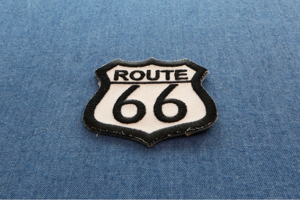Route 66 Patch – Vintage Embroidered Iron-On Patch for Jackets & Gear (  3 x 2.5 inches )