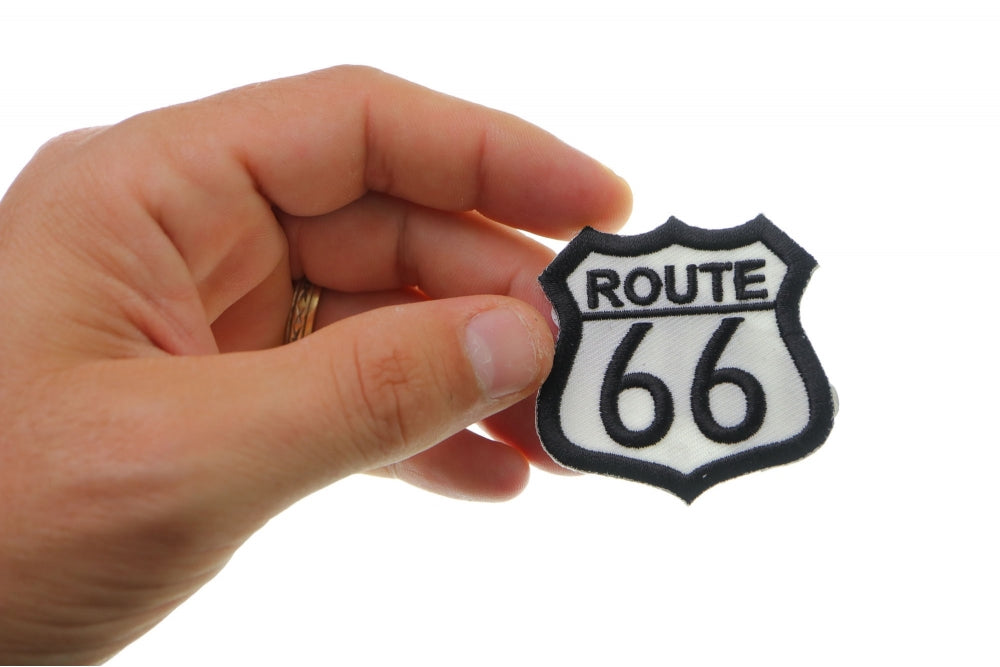 Route 66 Patch – Vintage Embroidered Iron-On Patch for Jackets & Gear (  3 x 2.5 inches )