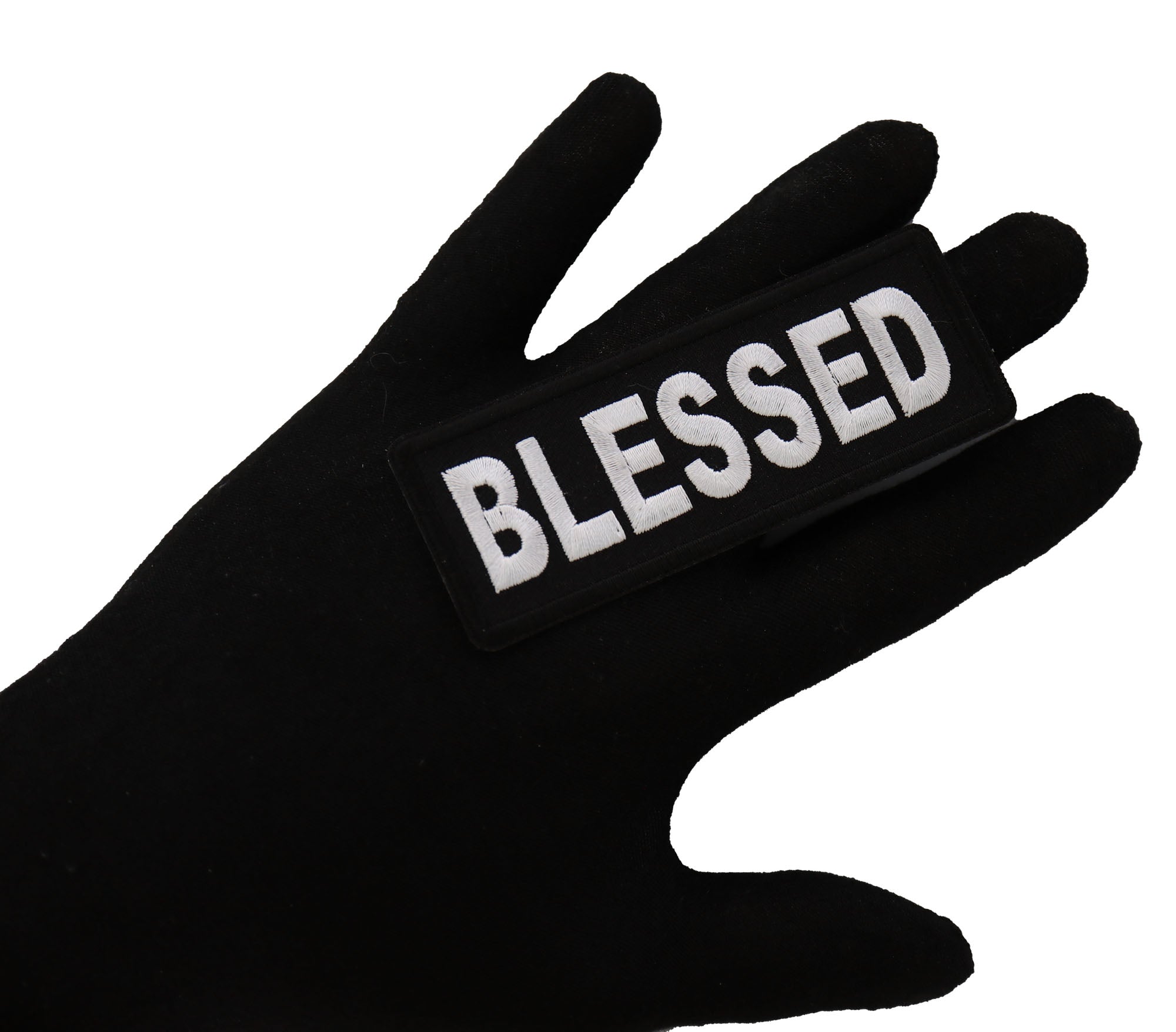 Blessed Iron-On Patch - A Powerful Faith Statement for Your Gear ( 4 x 3  inches )