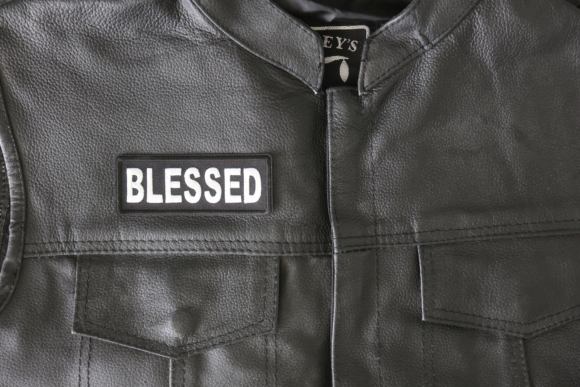 Blessed Iron-On Patch - A Powerful Faith Statement for Your Gear ( 4 x 3  inches )