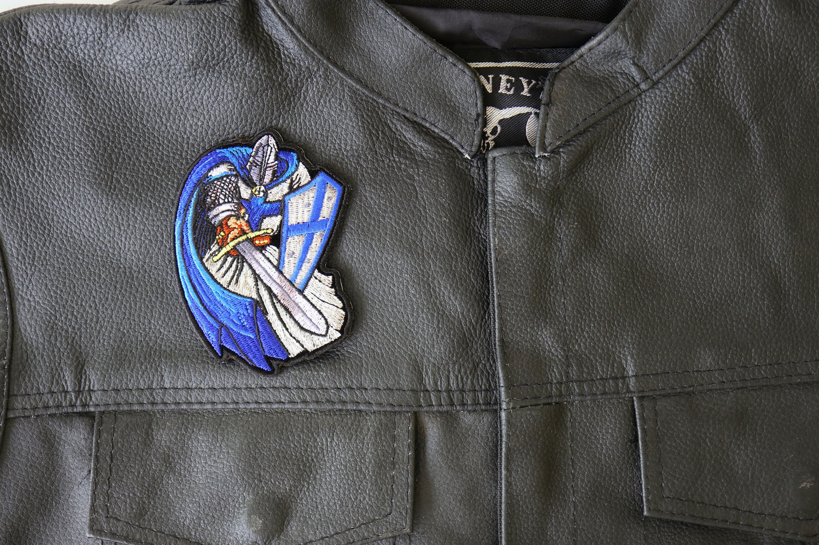 Blue Cape Knight Christian Embroidered Patch product image 5