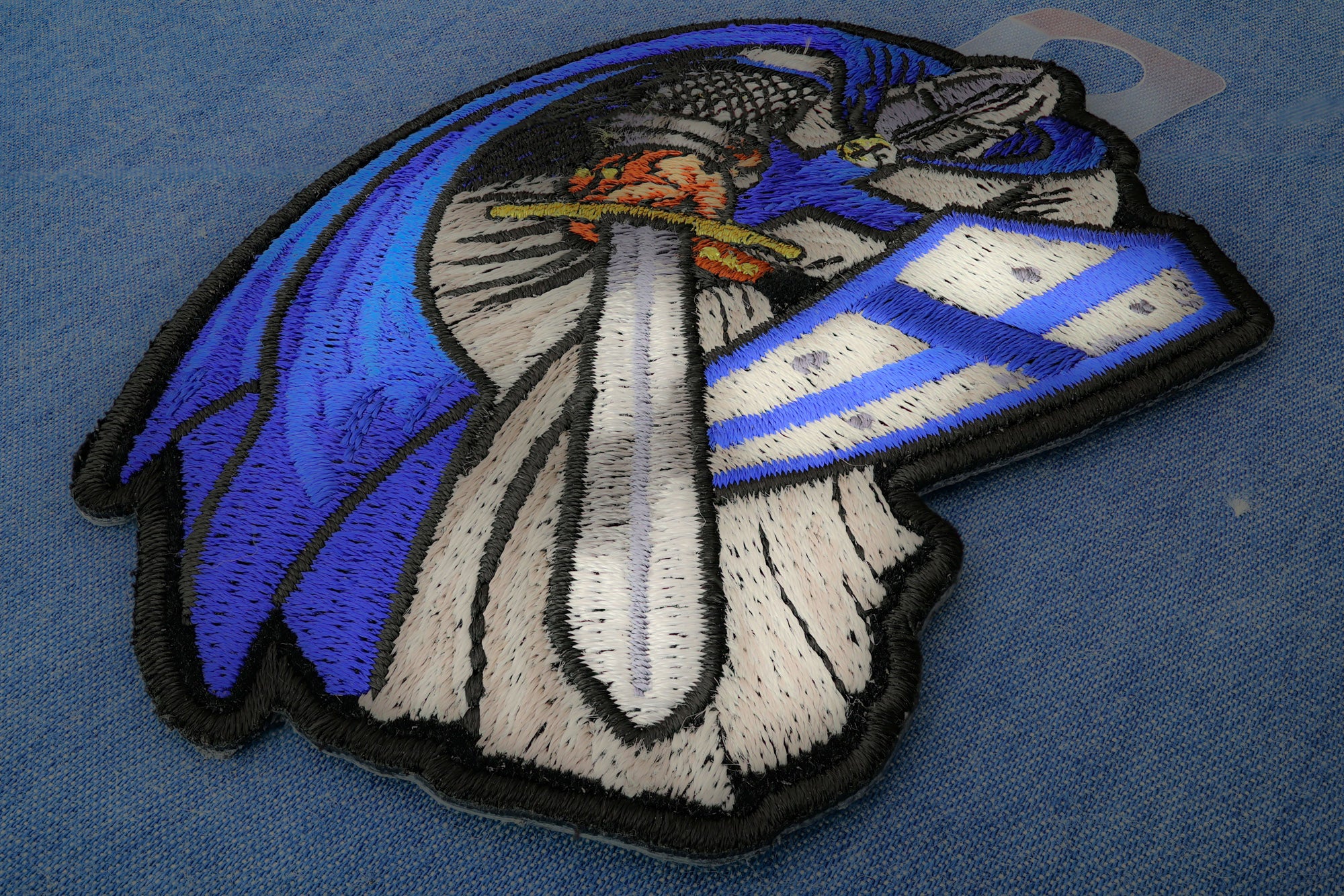 Blue Cape Knight Christian Patch - Wear Your Faith with Honor and Valor ( 4 x 3  inches )