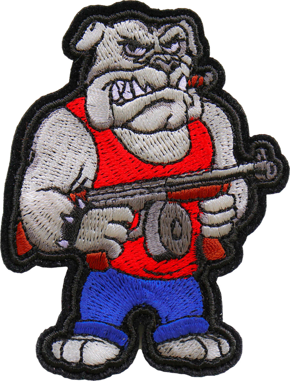 Bulldog Machine Gun Embroidered Patch