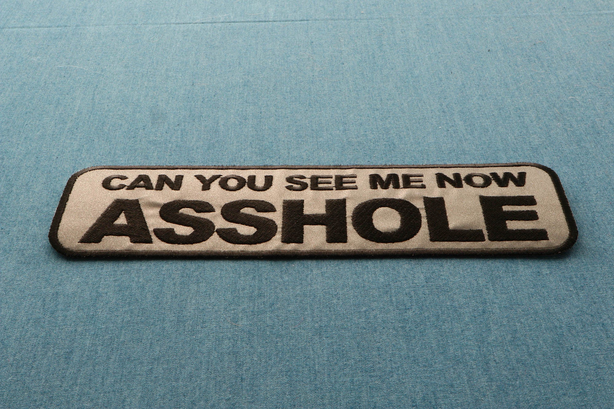 Can You See Me Now? Asshole Reflective Patch – Bold & Eye-Catching Embroidered Patch  ( 4x3 inches  )