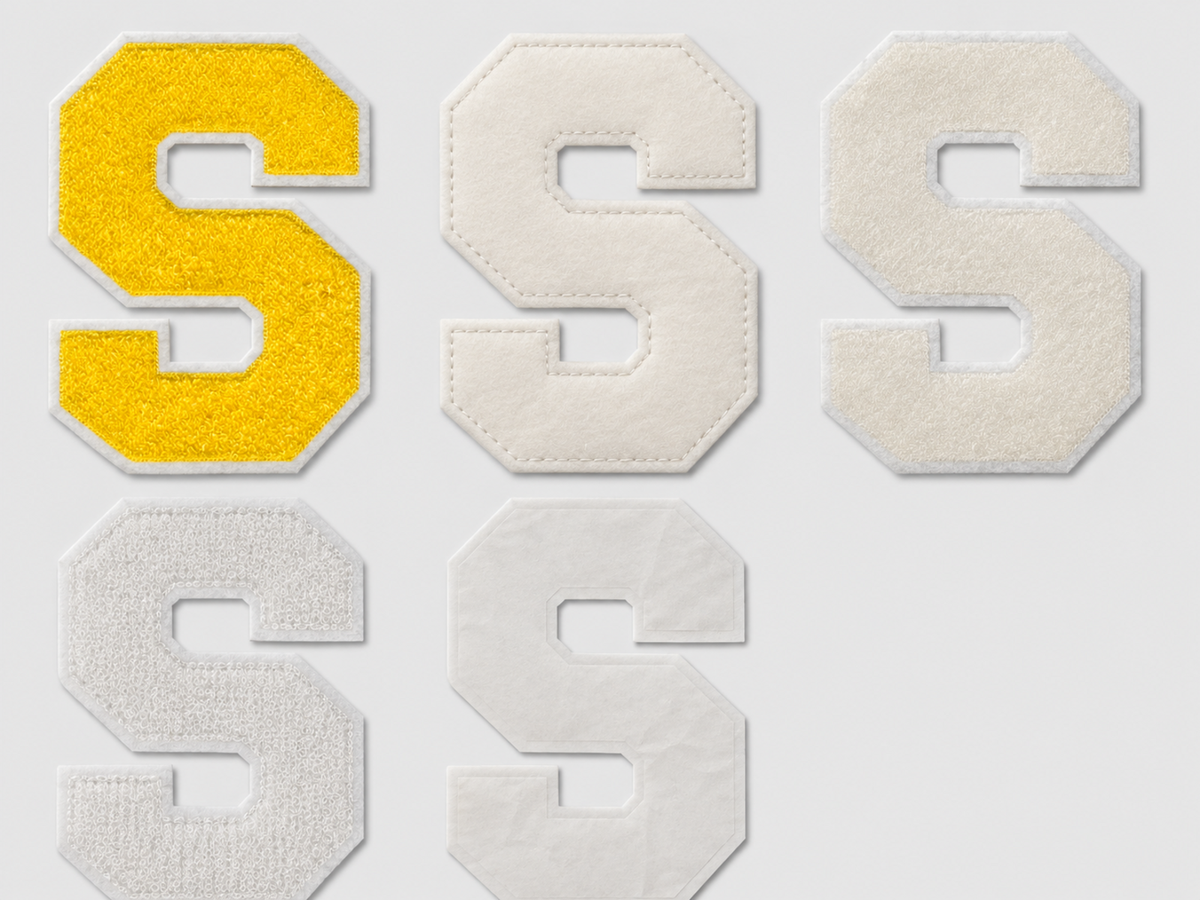 Chenille patch backing options comparison