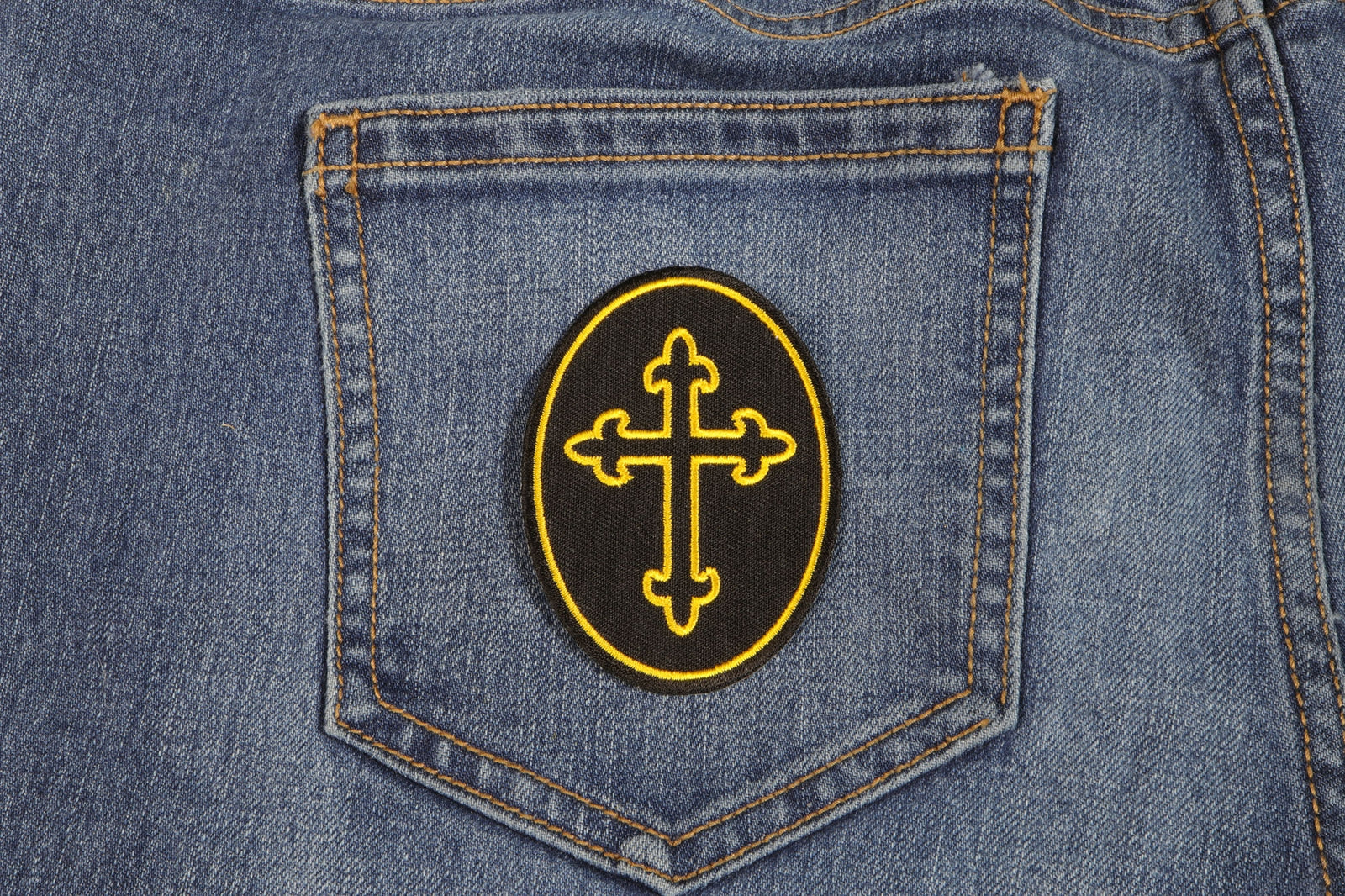 Christian Cross Oval Embroidered Patch product image 4