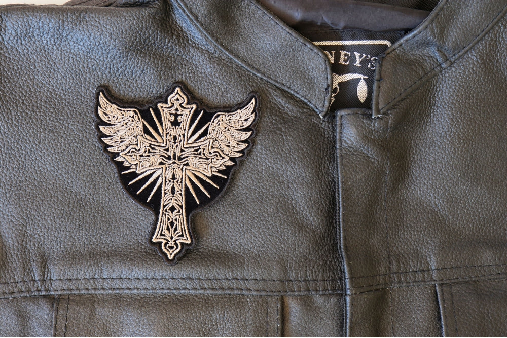 Christian Cross Wings Embroidered Patch product image 3