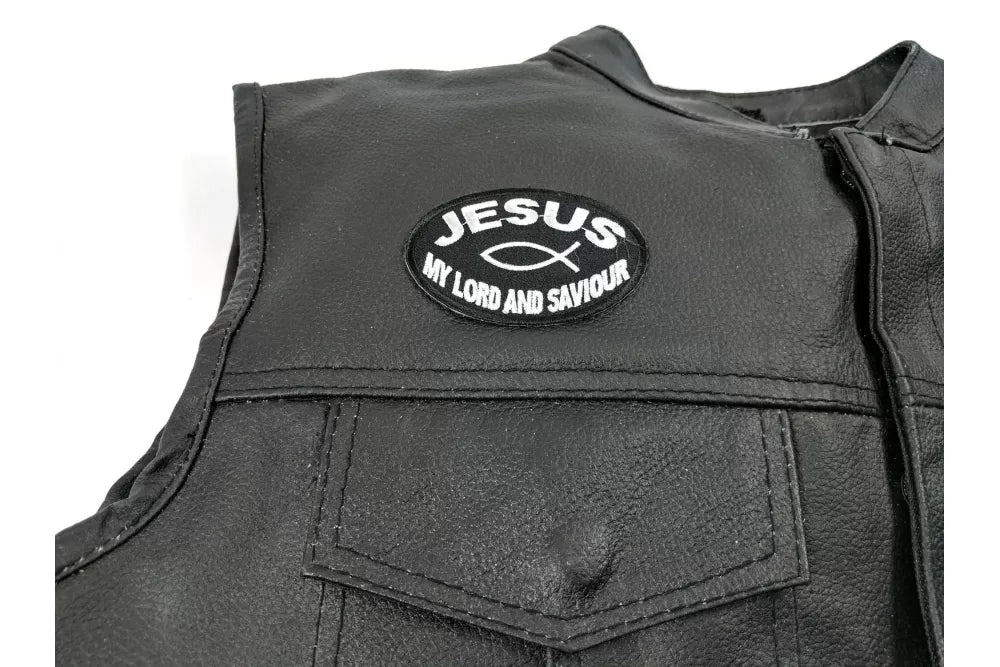 Jesus My Lord and Savior Patch - Powerful Christian Message for Apparel ( 3 x 2 inches )