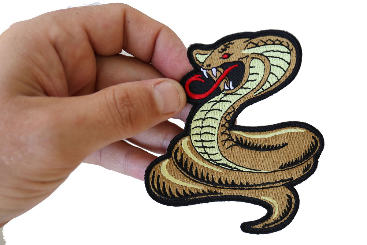 Cobra Embroidered Patch apparel application view