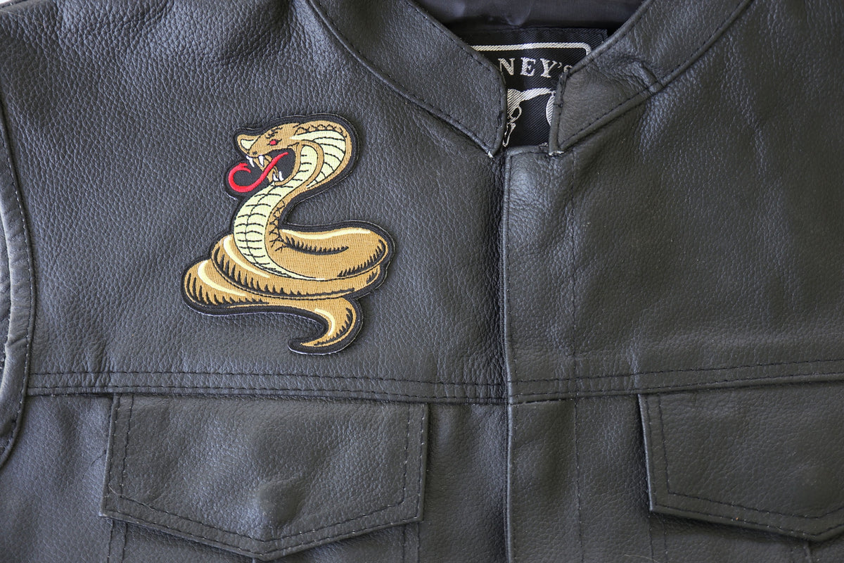 Cobra Embroidered Patch reverse and construction view