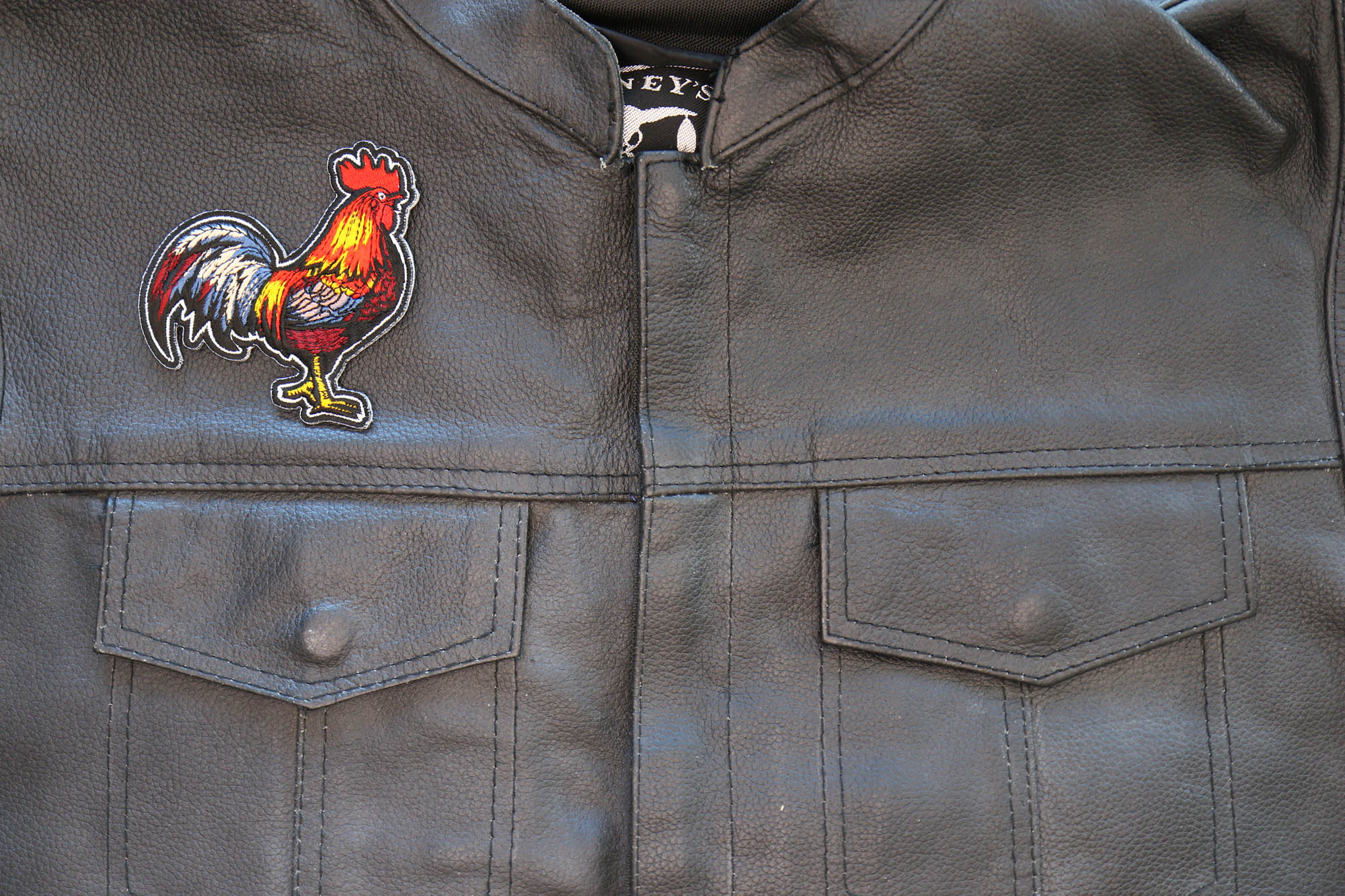 Cock Rooster Iron-On Patch Perfect for Adding Rural Style to Any Look ( 3 x 3 inches )