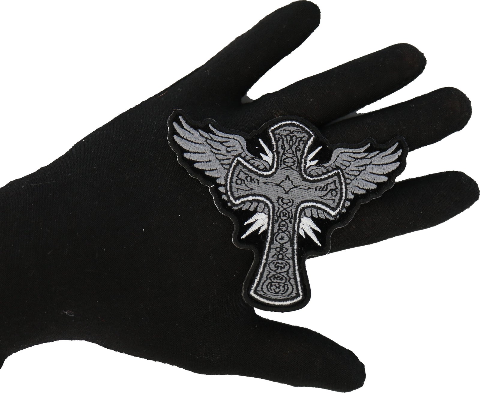 Christian Cross Wings Iron-On Embroidered Patch product image 3