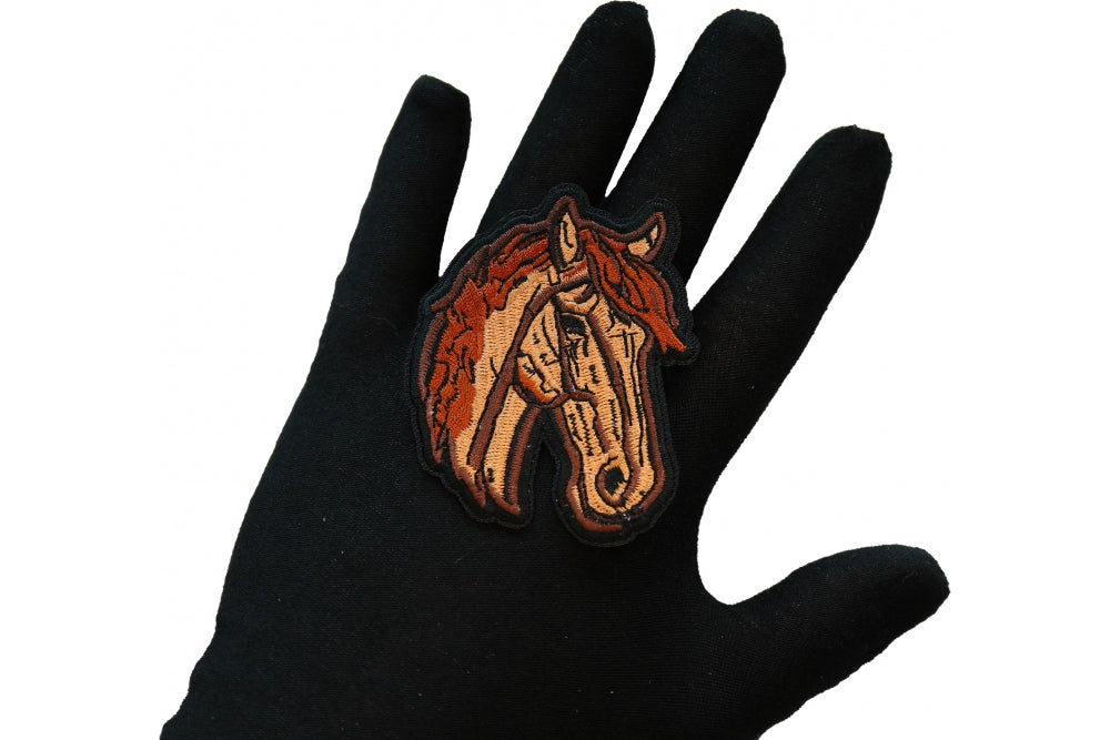 Horse Embroidered Patch shown for scale