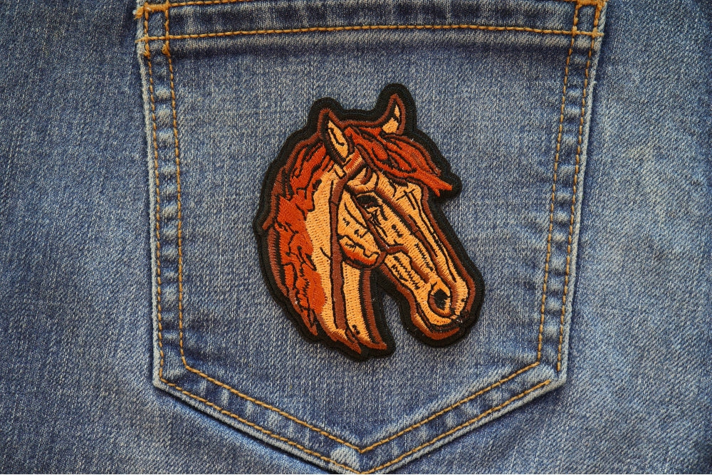 Horse Embroidered Patch apparel application view