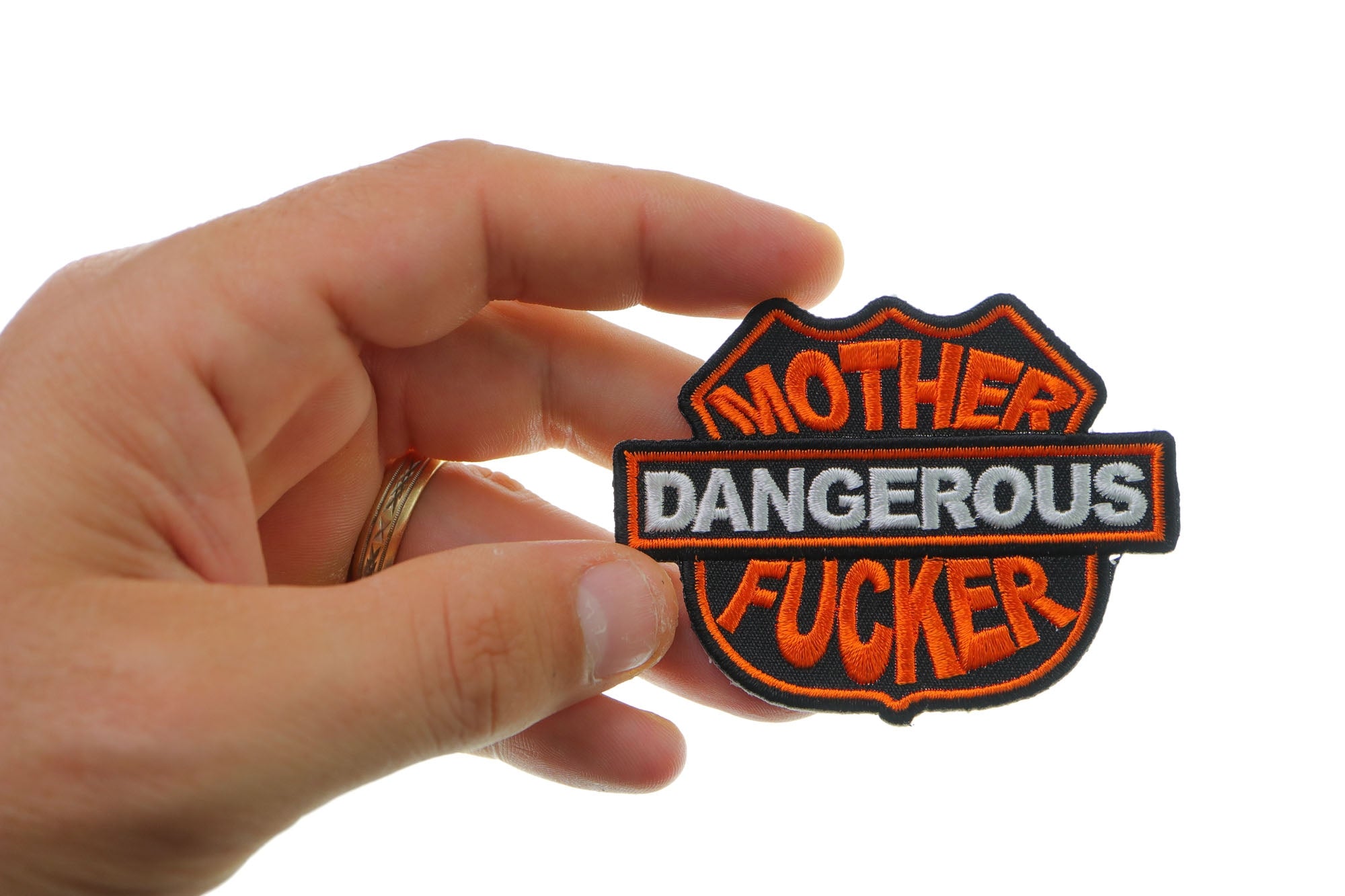 Dangerous Mother Fucker Patch – Text Only Design ( 3 x 3 inches  )