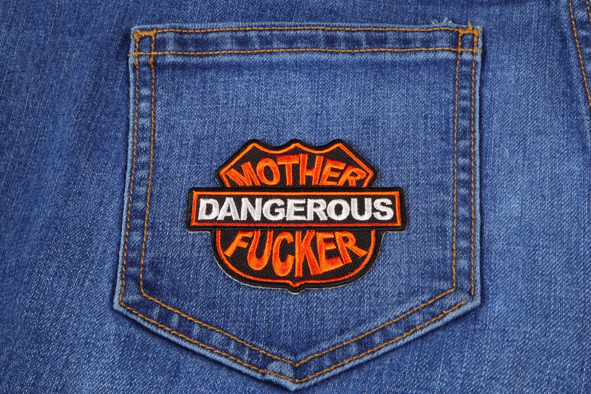 Dangerous Mother Fucker Patch – Text Only Design ( 3 x 3 inches  )