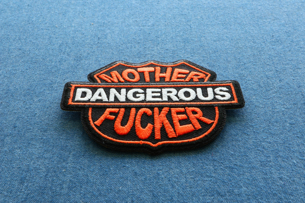 DMF Text Embroidered Patch
