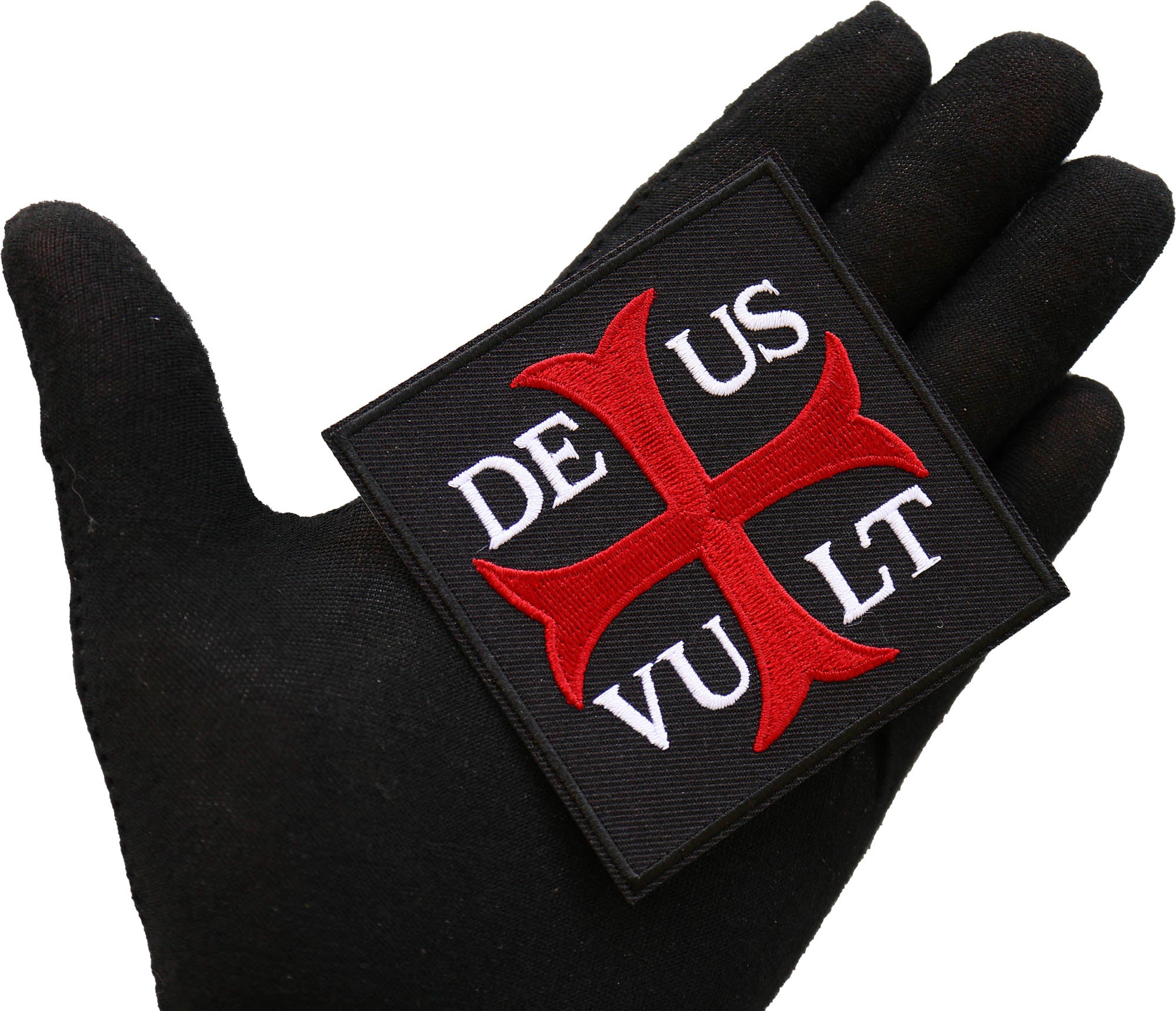 Deus Vult GOD WILLS Patch - Bold Design for Strong Christian Beliefs( 4 x 3  inches )