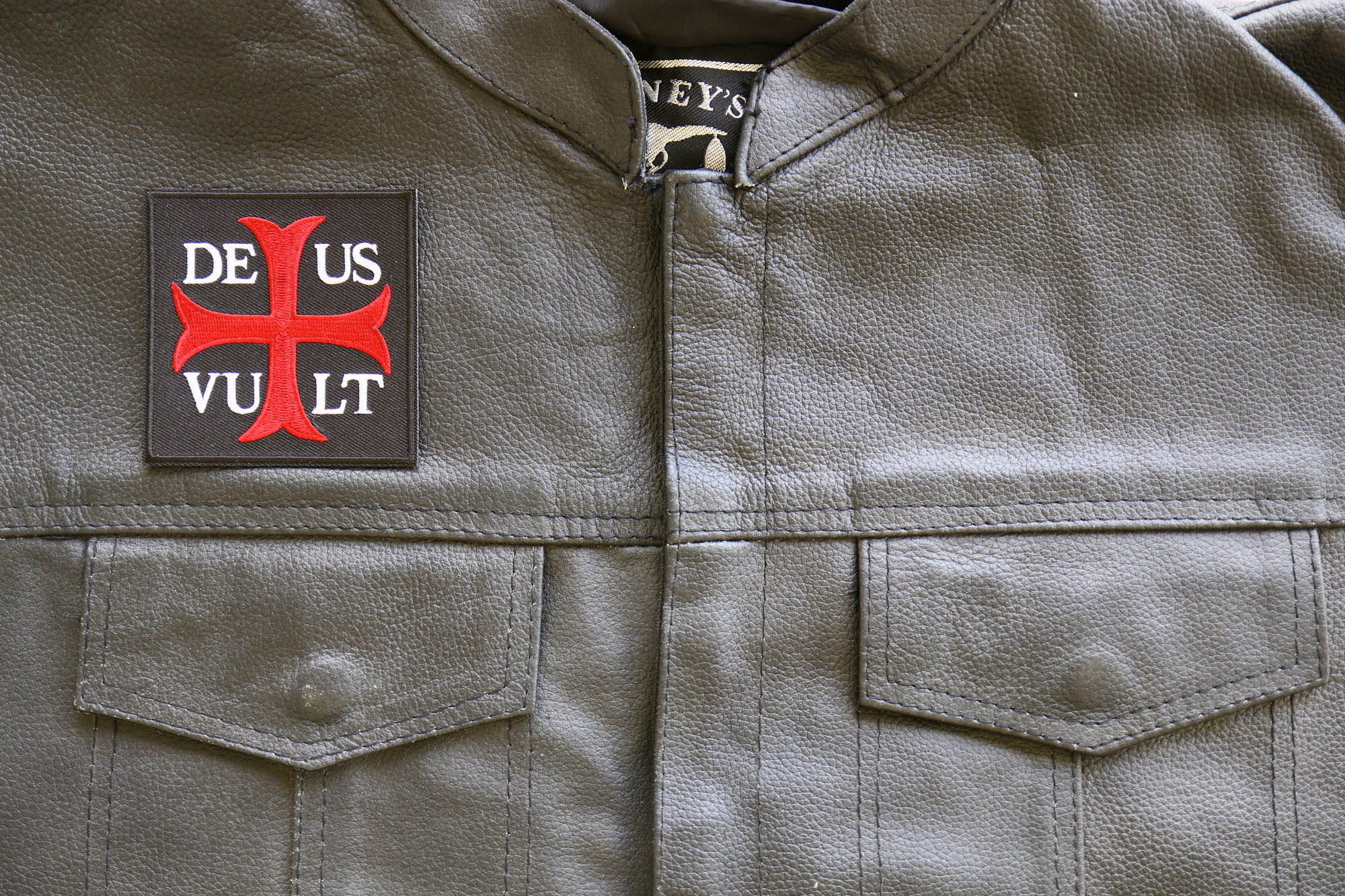 Deus Vult GOD WILLS Patch - Bold Design for Strong Christian Beliefs( 4 x 3  inches )