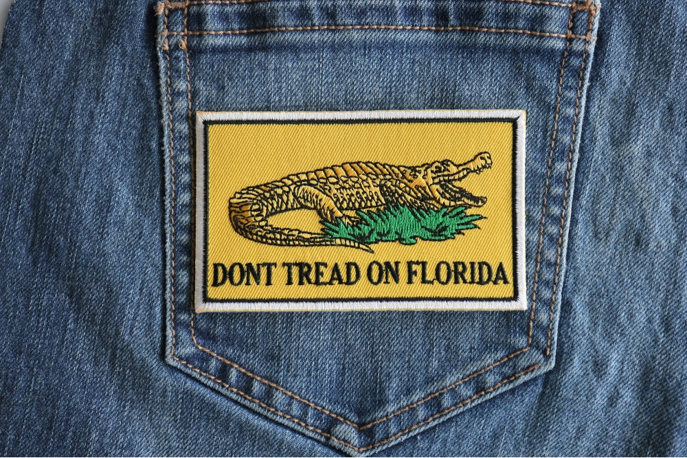 Don't Tread on Florida Embroidered Patch apparel application view