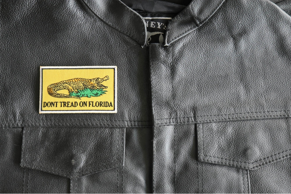 Don't Tread on Florida Embroidered Patch stitching detail