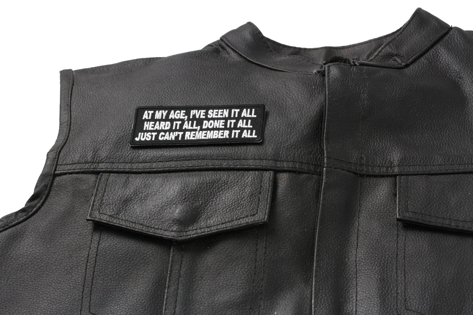 Seen It All Embroidered Patch apparel application view