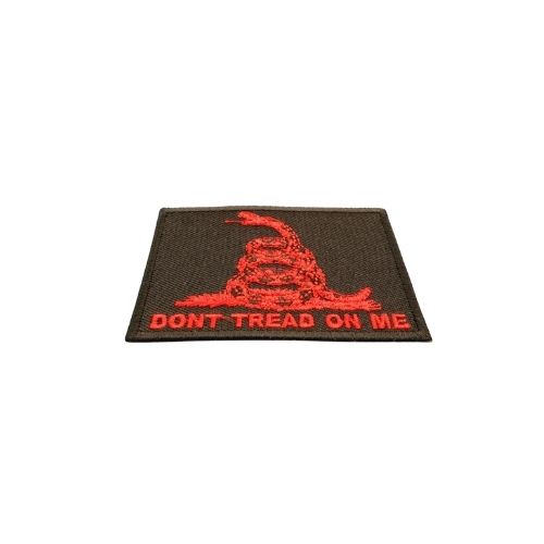 Don't Tread on Me Gadsden Red Black Embroidered Patch