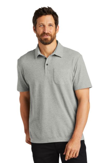 Cotton Blend Pique Pocket Polo